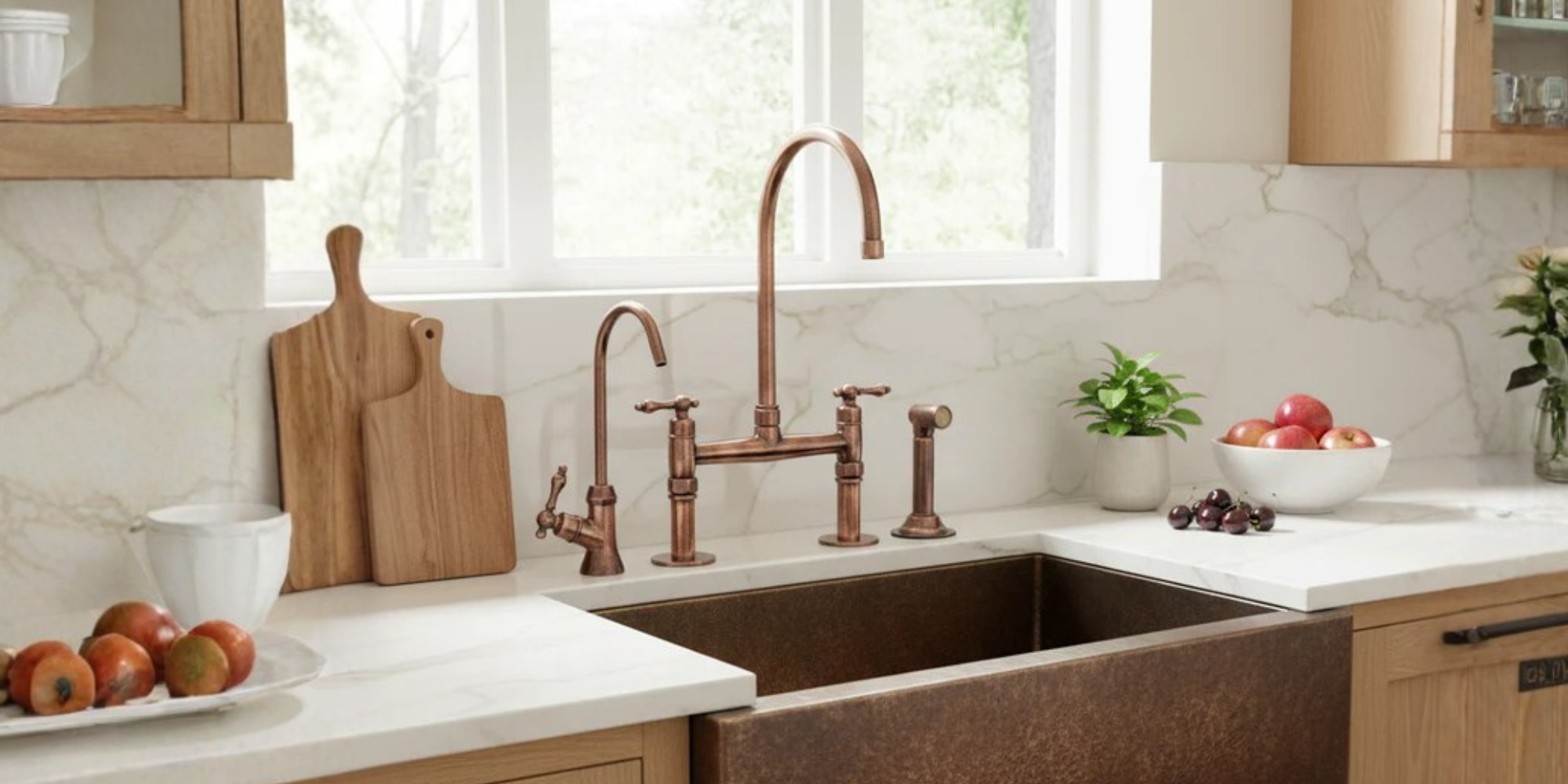 Antique Copper Bridge Faucet – Brassty