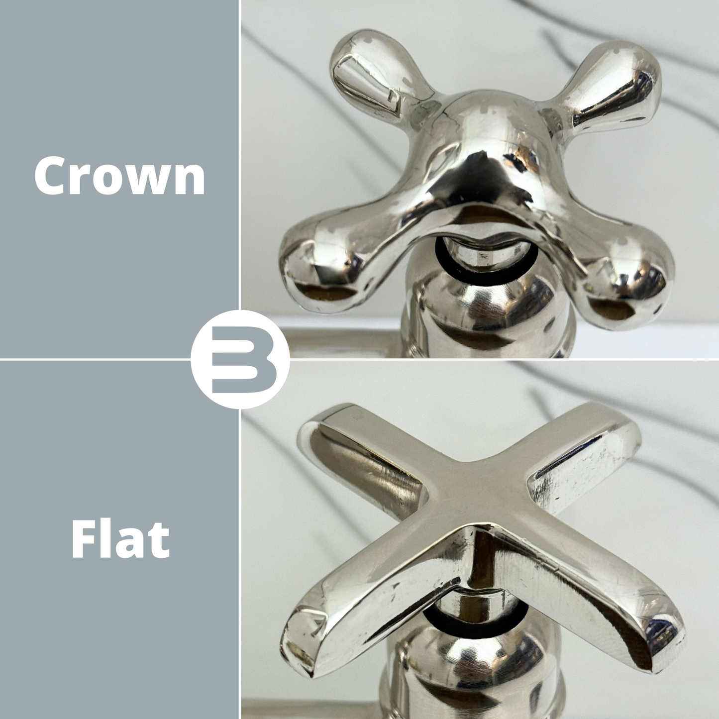 Polished Nickel Classic Bridge Faucet with Sprayer, Cold Water Faucet and Cross Handles