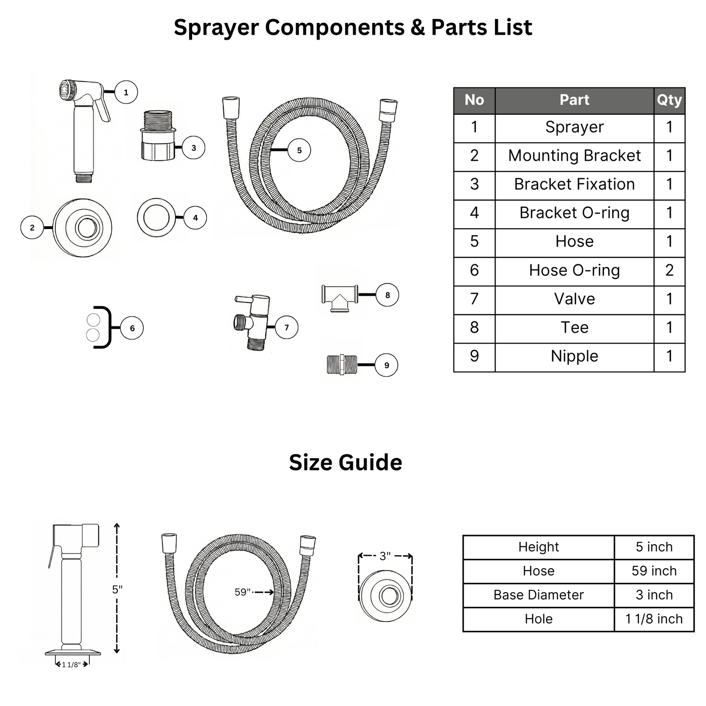 Polished Nickel Kitchen Side Sprayer