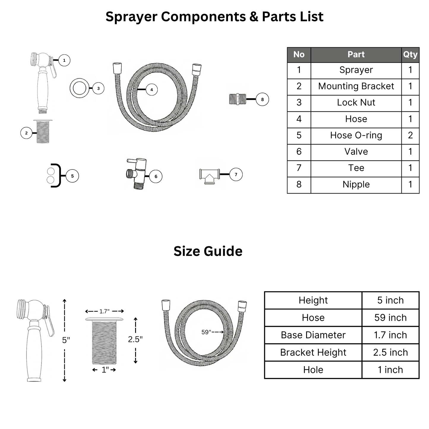 Polished Nickel Kitchen Side Sprayer
