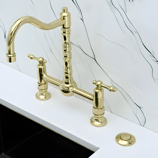 Unlacquered Brass Air Switch Kit, Solid Brass Garbage Disposal Air Switch Button