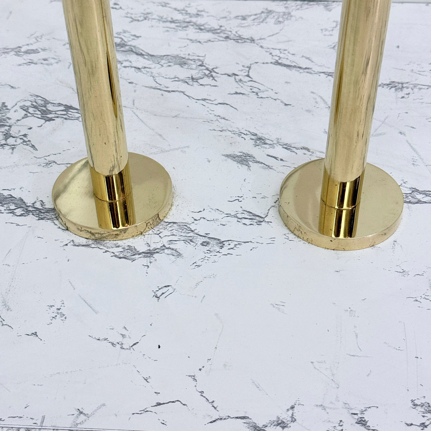 Unlacquered Brass Freestanding Bathtub Faucet, Solid Brass Tub Filler with Handheld Shower Head, Diverter and Cross Handles