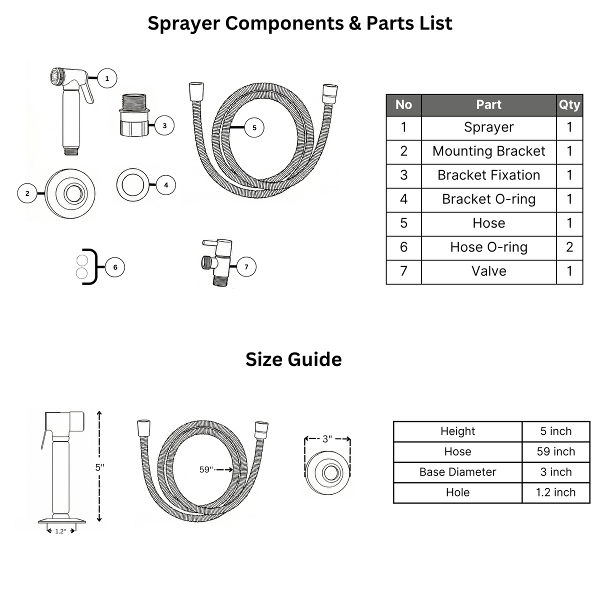 Unlacquered Brass Kitchen Side Sprayer