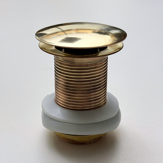 Unlacquered Brass Pop-Up Sink Drain