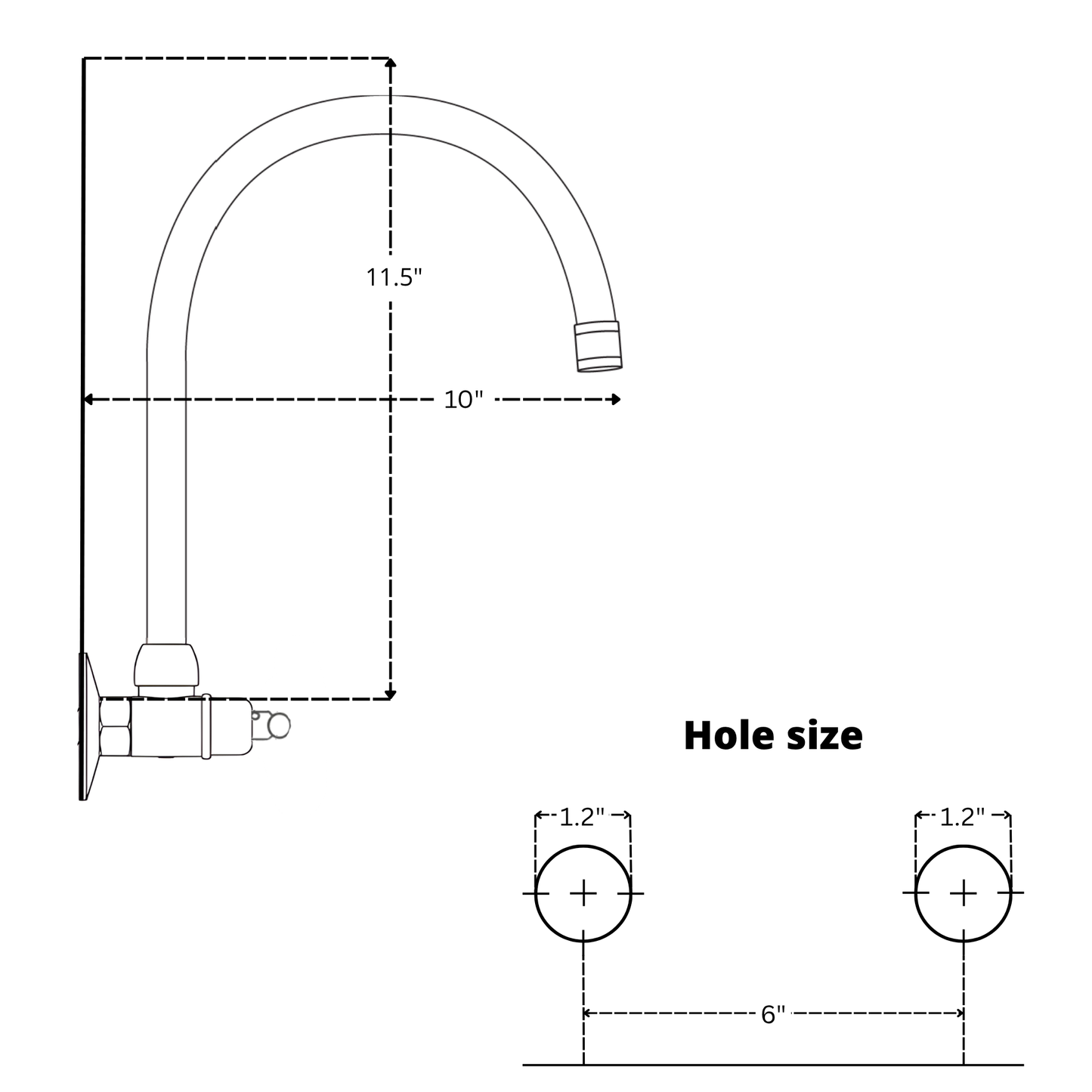 Wall-Mounted Unlacquered Brass Faucet