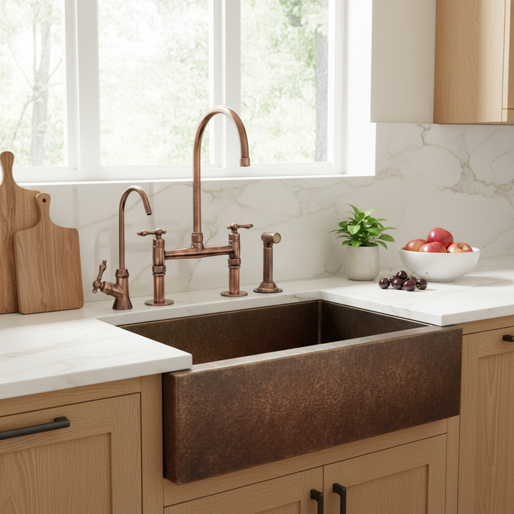 Antique Copper Bridge Faucet