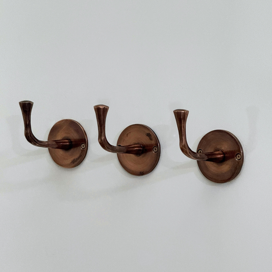 Antique Copper Hooks, Copper Robe Hook, Wall Mount Copper Robe Hooks, Heavy Duty Single Hook