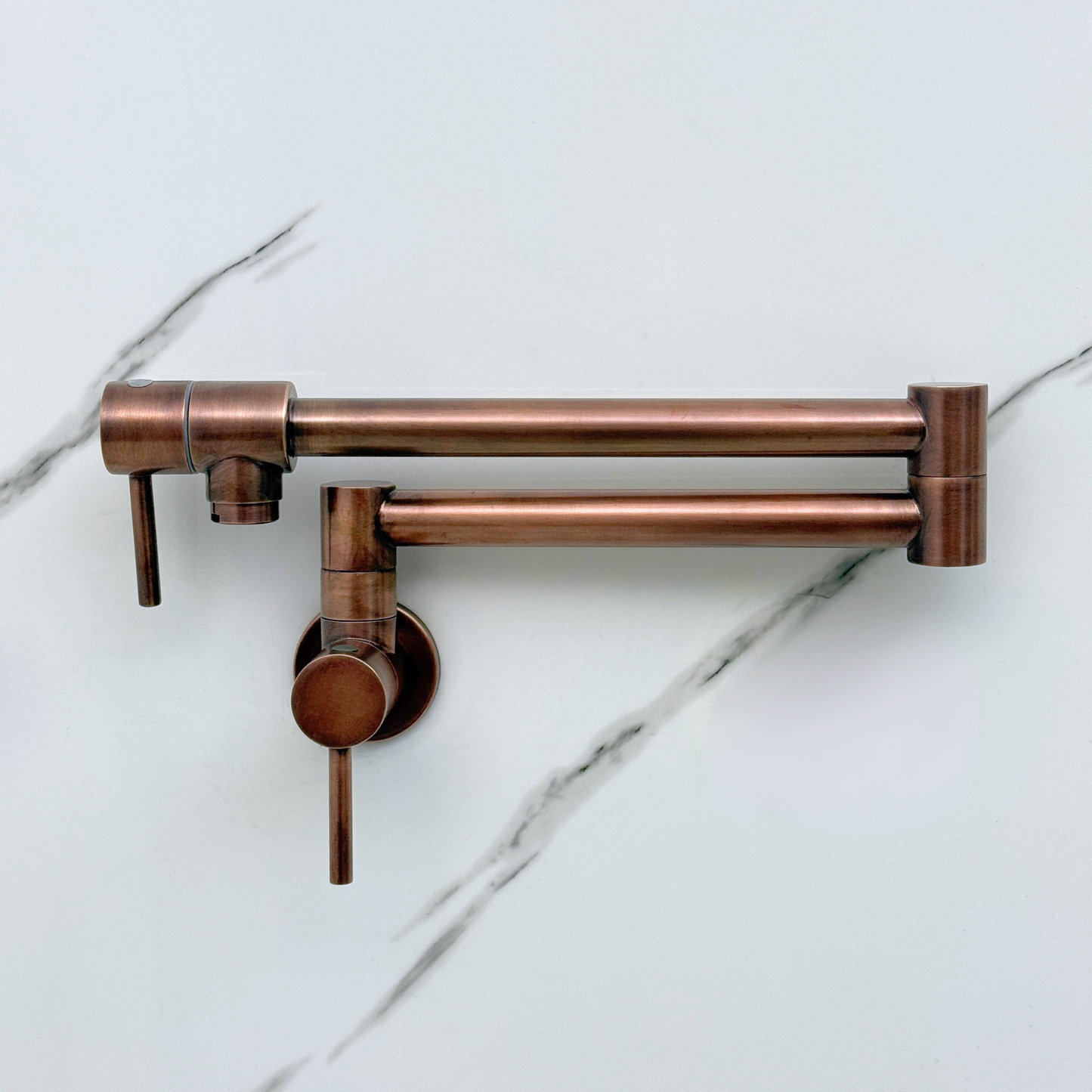 Antique Copper Pot Filler, Solid Copper Wall Mount Kitchen Faucet