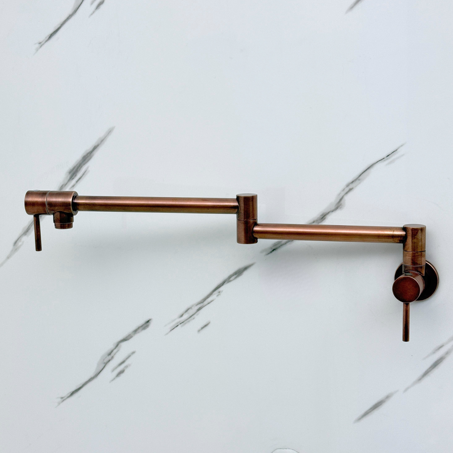 Antique Copper Pot Filler, Solid Copper Wall Mount Kitchen Faucet