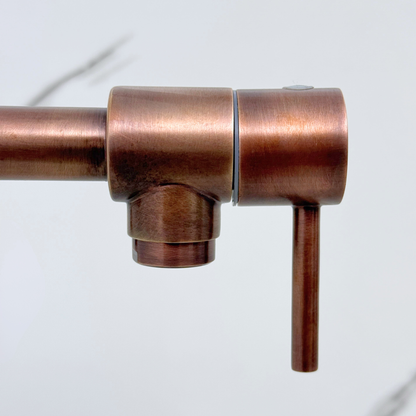 Antique Copper Pot Filler, Solid Copper Wall Mount Kitchen Faucet