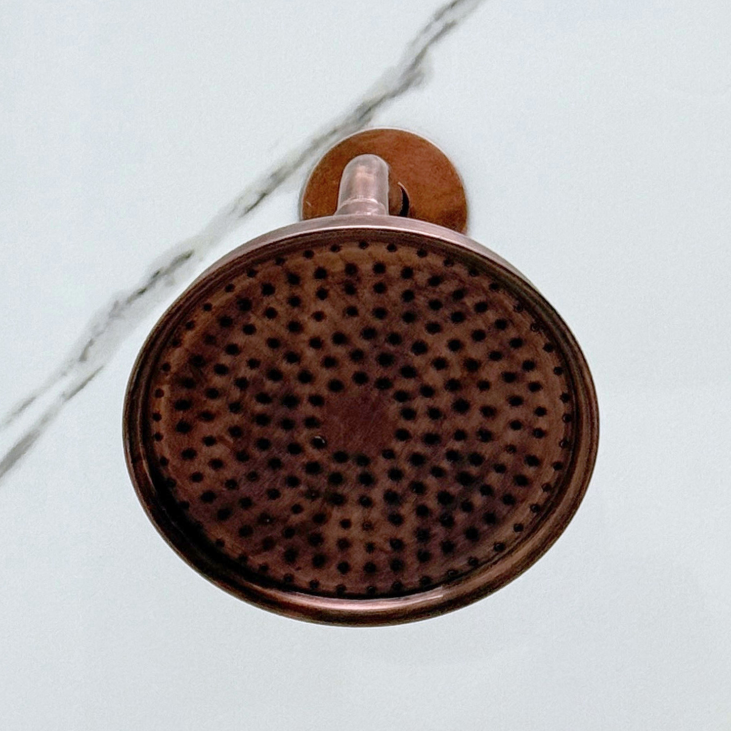 Antique Copper Rain Shower Head with Short Arm, Adjustable Copper Shower Head
