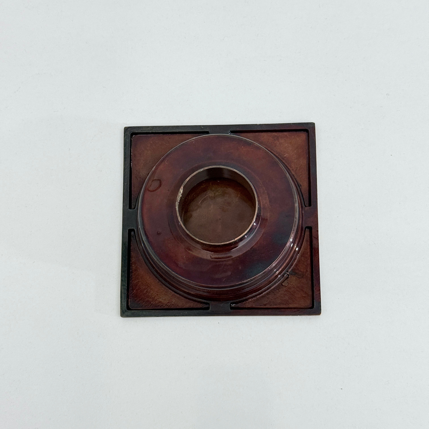 Antique Copper Shower Drain with Removable Cover, Solid Copper Square Shower Drain