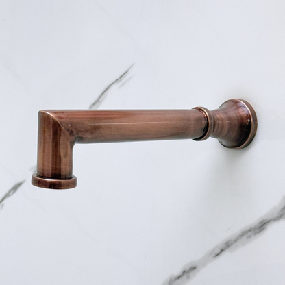 Antique Copper Shower System with Adjustable Flat Square Rain Shower Head, Handheld Shower Head, Tub Filler and Cross Handles