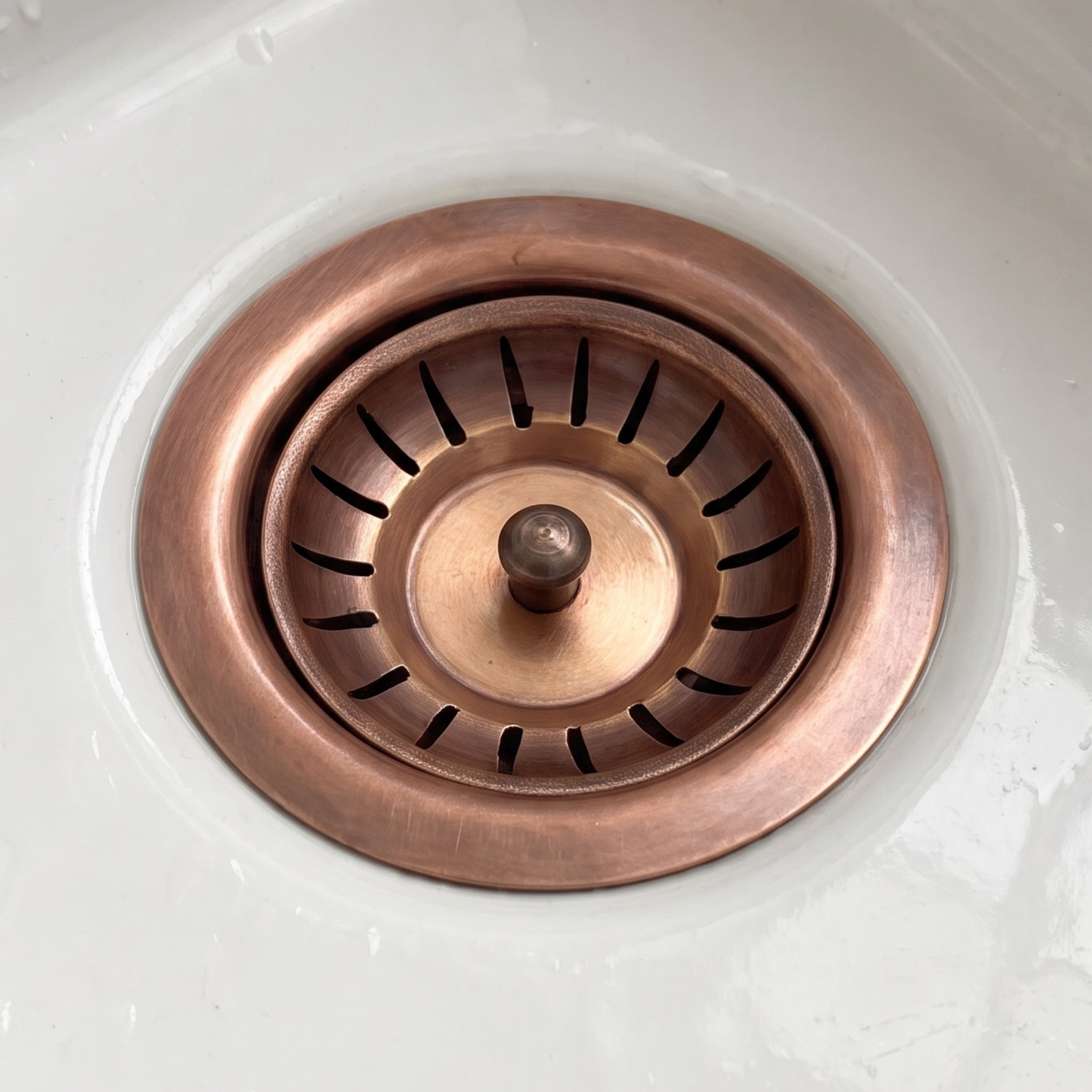 Antique Copper Sink Strainer