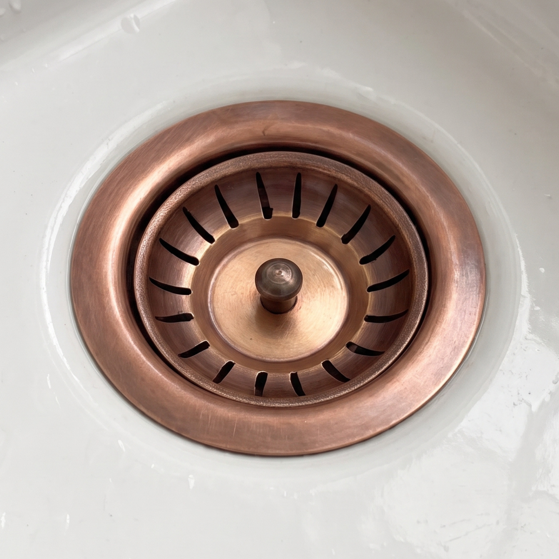 Antique Copper Sink Strainer