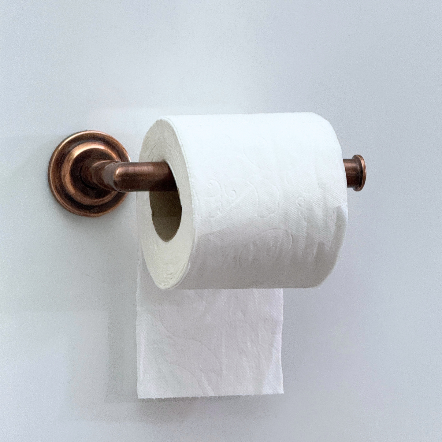 Antique Copper Wall Mount Toilet Paper Holder, Solid Copper Toilet Roll Holder