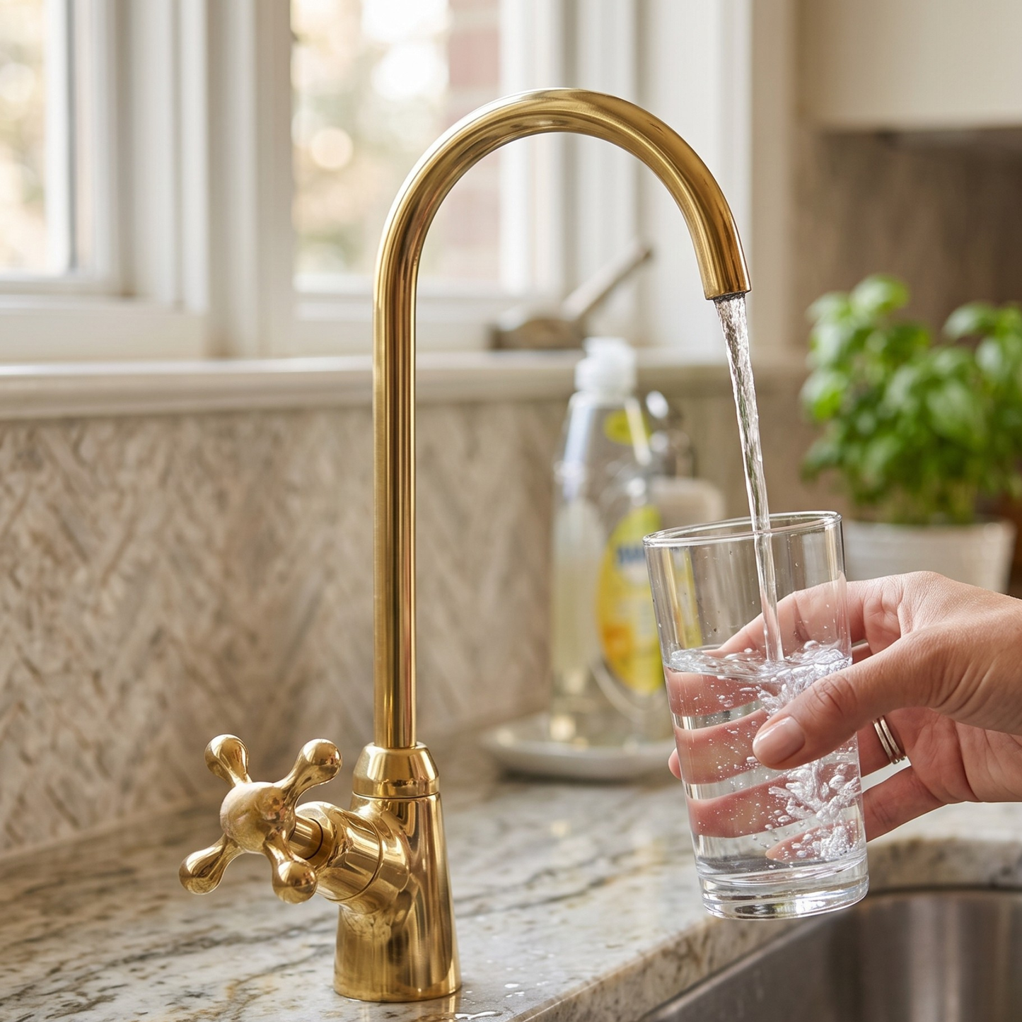 Unlacquered Brass Cold Water Faucet