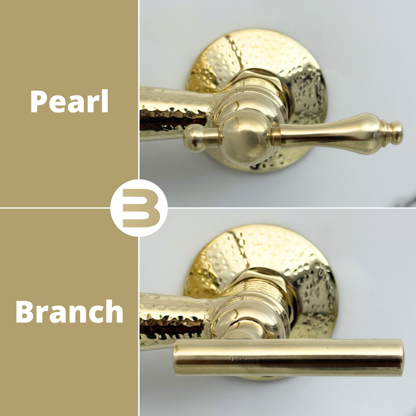 Hammered Unlacquered Brass Wall Mount Faucet