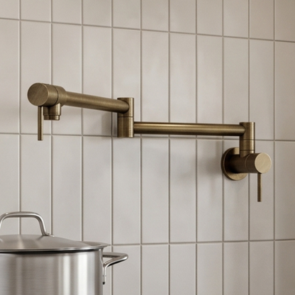 Oil Rubbed Bronze Pot Filler, Wall Mount Kitchen Faucet