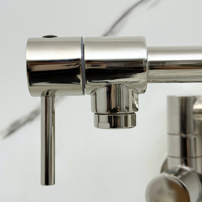 Polished Nickel Pot Filler, Solid Nickel Wall Mount Pasta Faucet