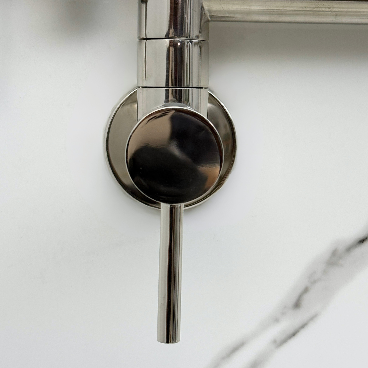 Polished Nickel Pot Filler, Solid Nickel Wall Mount Pasta Faucet