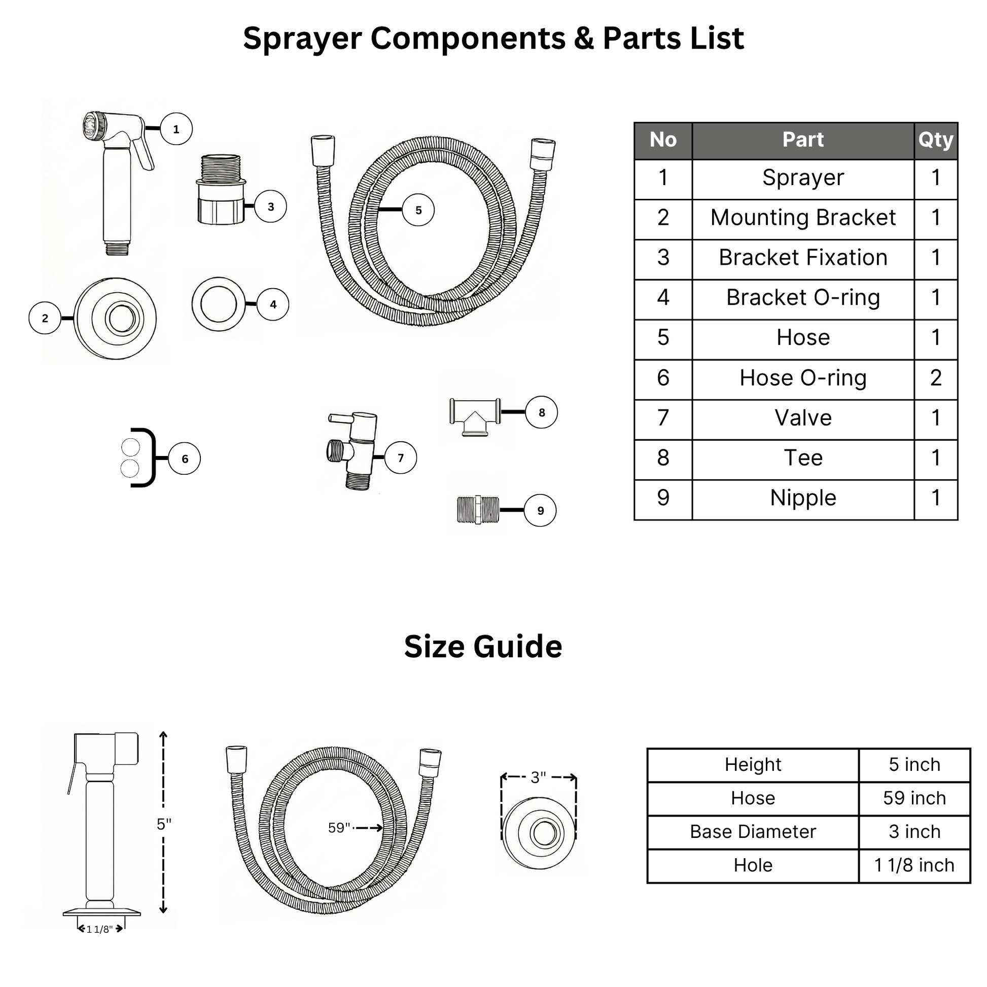 Polished Nickel Kitchen Side Sprayer