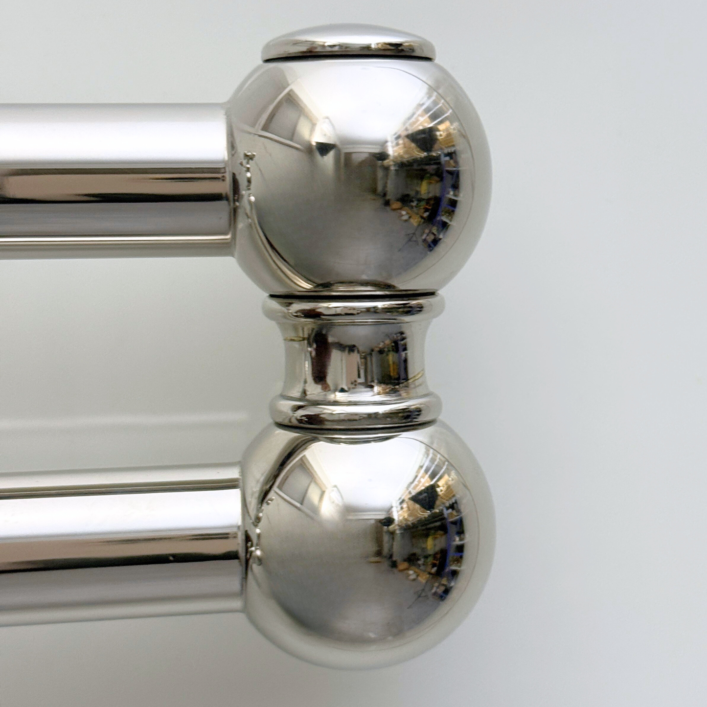 Polished Nickel Pot Filler with Lever Handles, Solid Nickel Wall Mount Pasta Faucet