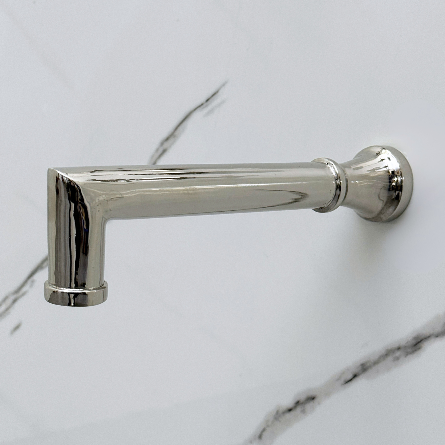 Polished Nickel Shower System with Adjustable Flat Round Rain Shower Head, Handheld Shower Head, Tub Filler and Cross Handles