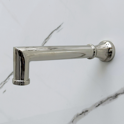 Polished Nickel Shower System with Adjustable Flat Round Rain Shower Head, Handheld Shower Head, Tub Filler and Cross Handles