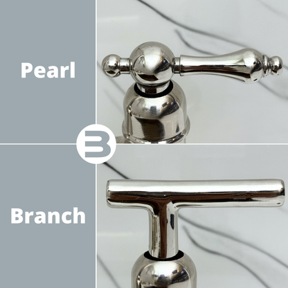 Polished Nickel Victorian Bridge Faucet with Sprayer, Cold Water Faucet and Lever Handles