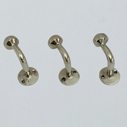 Polished Nickel Wall Hook, Nickel Coat Hooks, Nickel Towel Hook, Solid Hook for Bathroom or Kitchen
