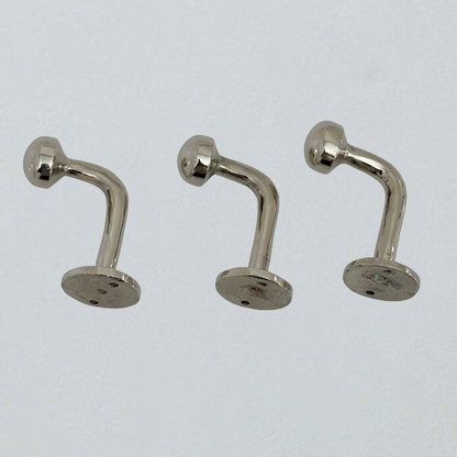 Polished Nickel Wall Hook, Nickel Coat Hooks, Nickel Towel Hook, Solid Hook for Bathroom or Kitchen