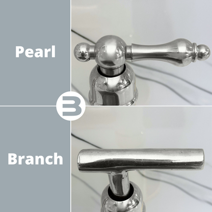 Polished Nickel Dome Widespread Bathroom Faucet with Lever Handles – Grand Arc