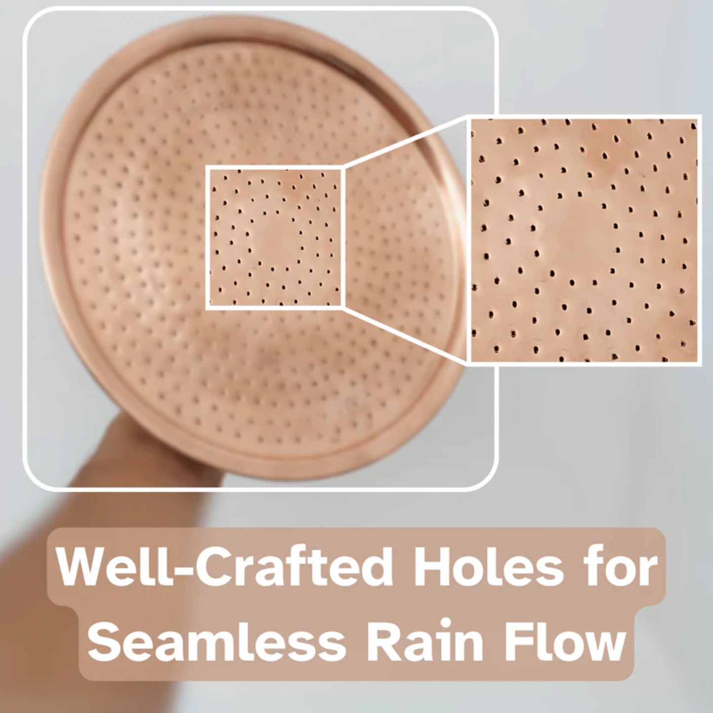 Solid Copper Rain Shower Head
