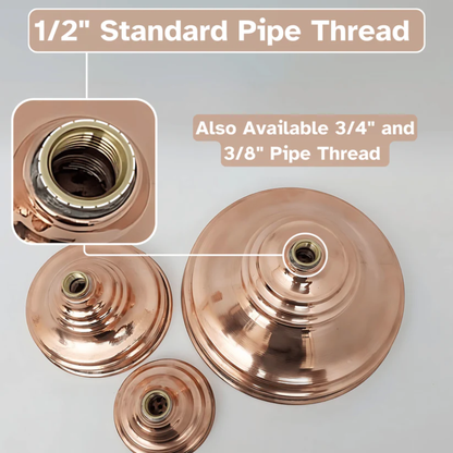 Solid Copper Rain Shower Head