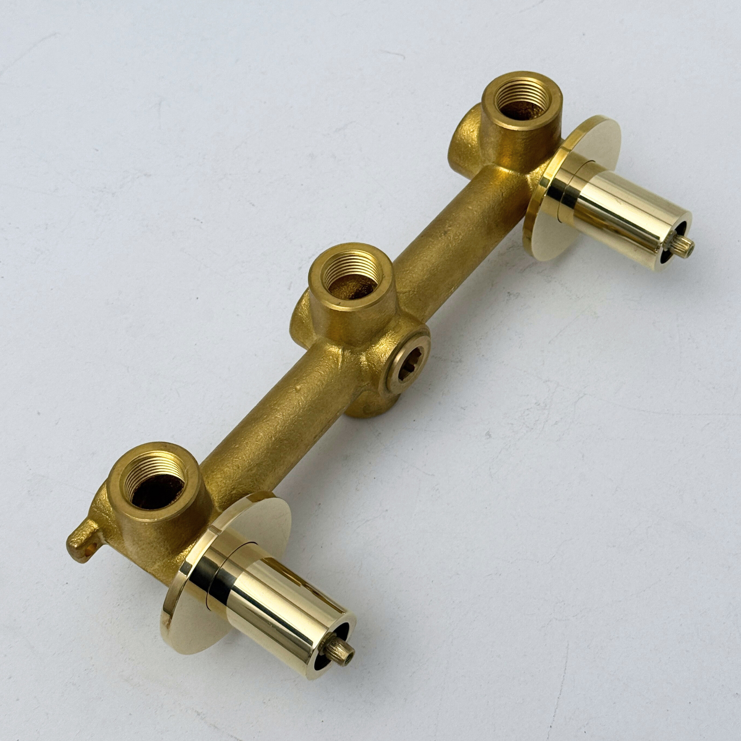 Solid Solid Brass 1 Way Valve, 2 Handles Bathroom Shower Valve
