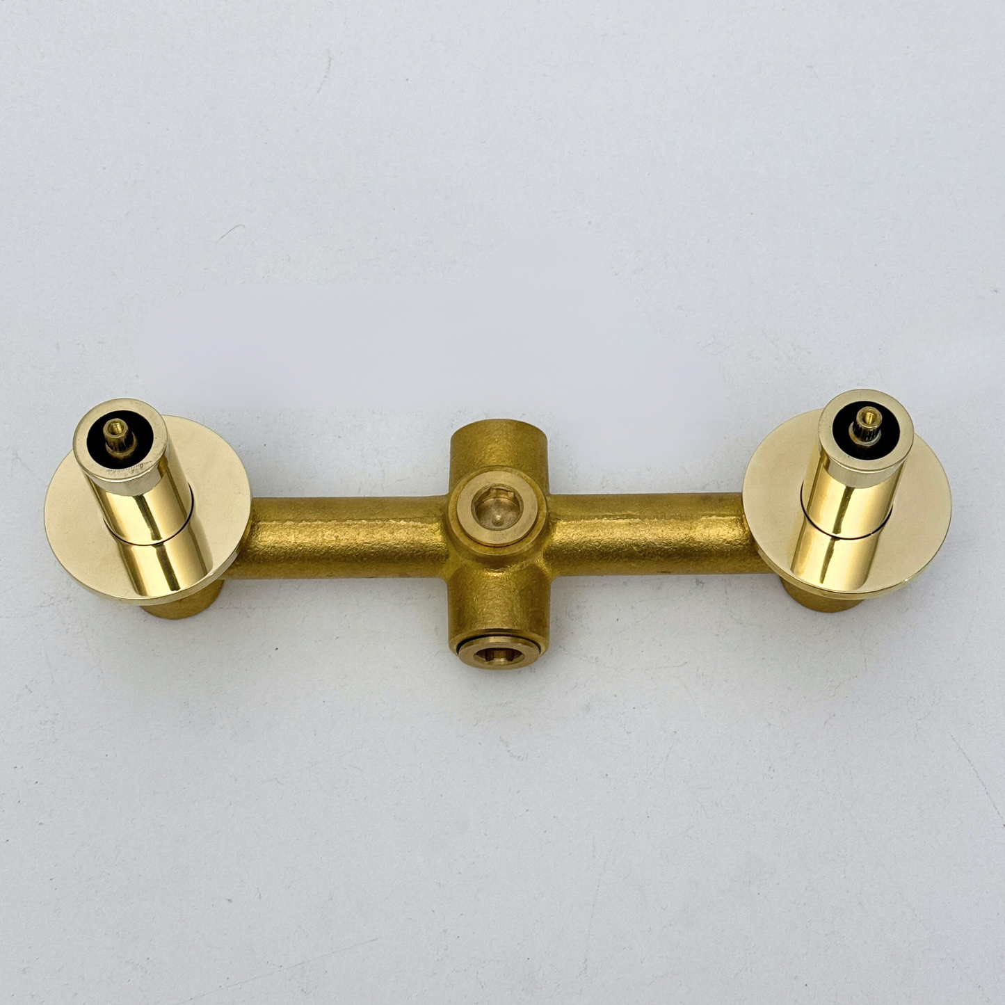 Solid Solid Brass 1 Way Valve, 2 Handles Bathroom Shower Valve