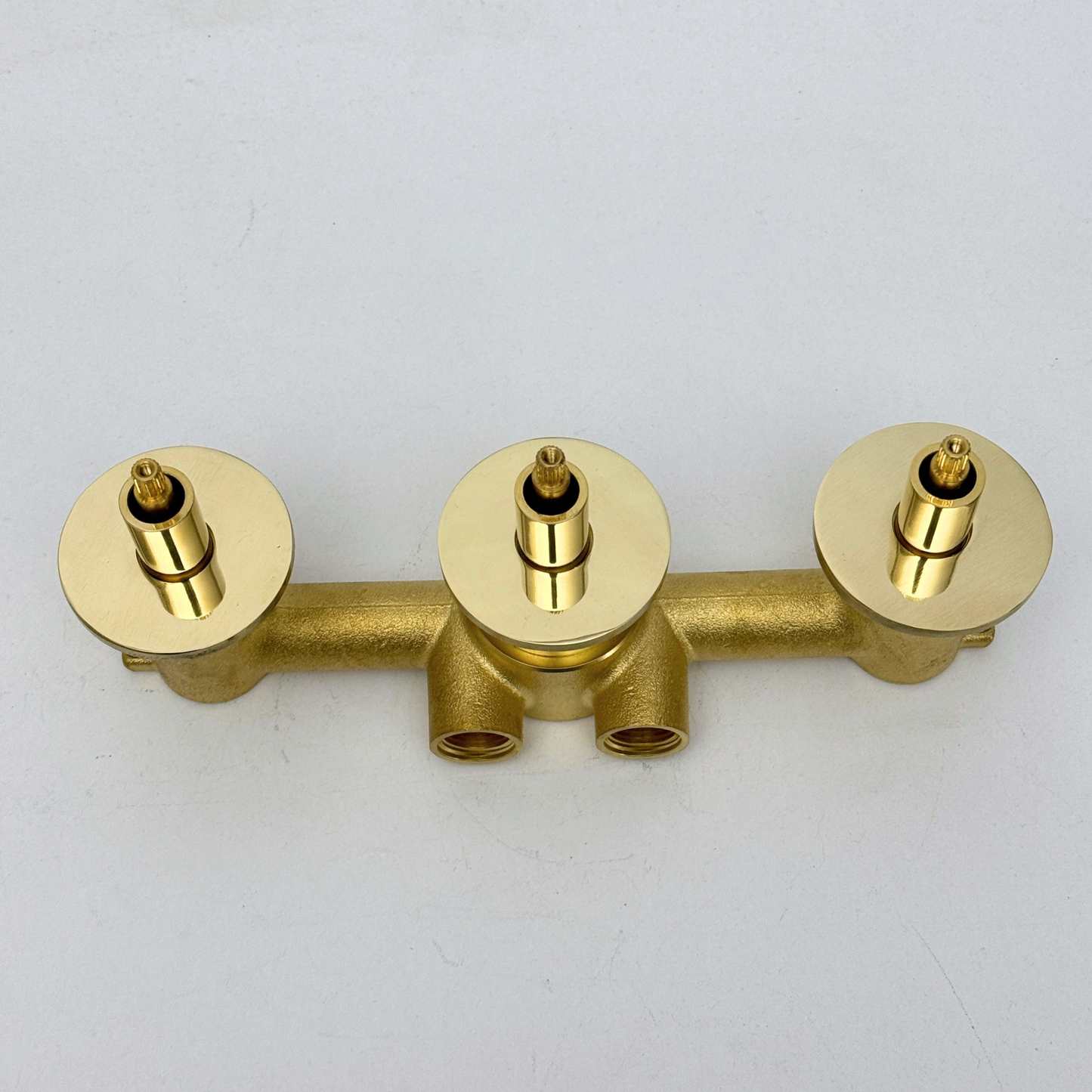 Solid Solid Brass 3 Way Valve, 3 Handles Bathroom Shower Valve