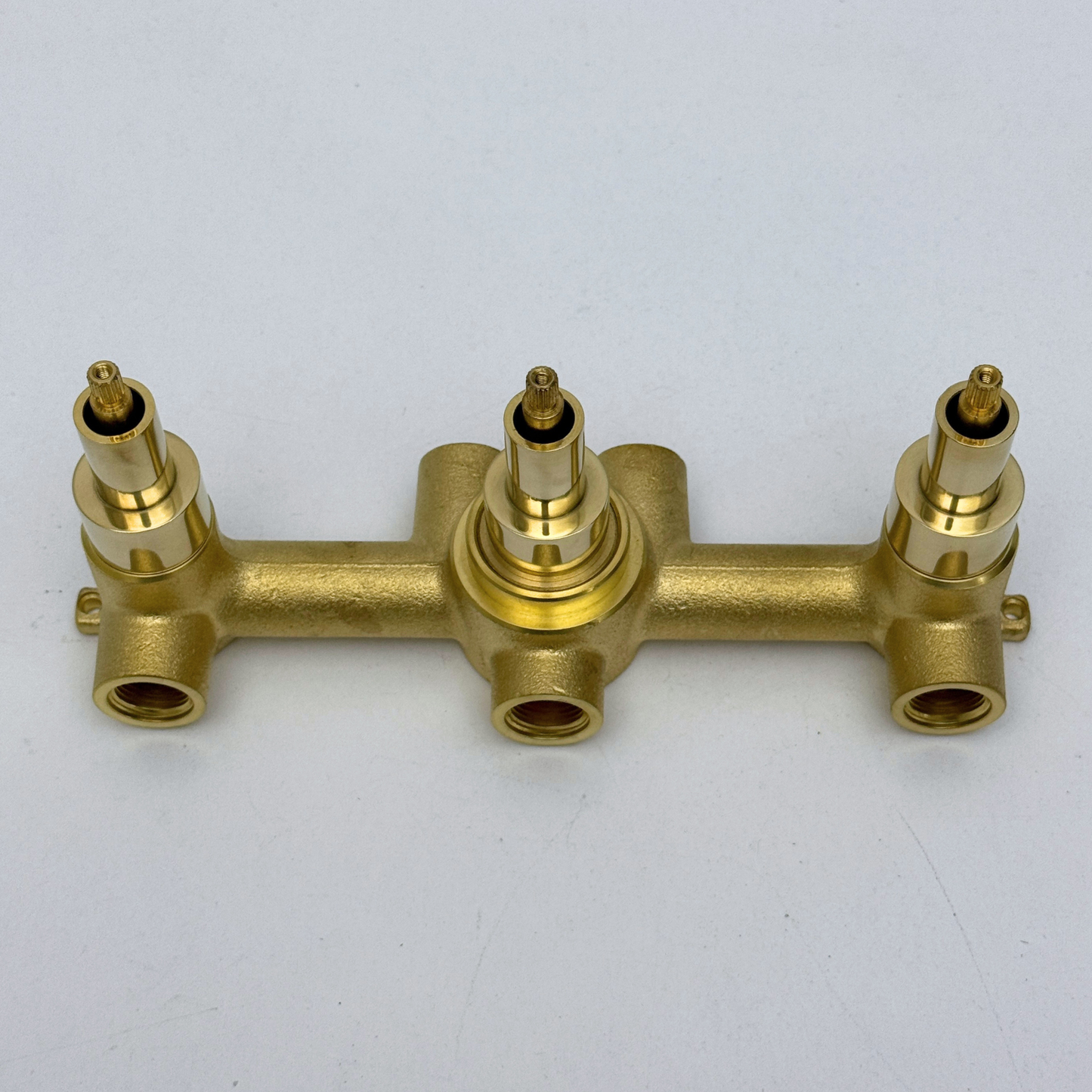 Solid Solid Brass 3 Way Valve, 3 Handles Bathroom Shower Valve