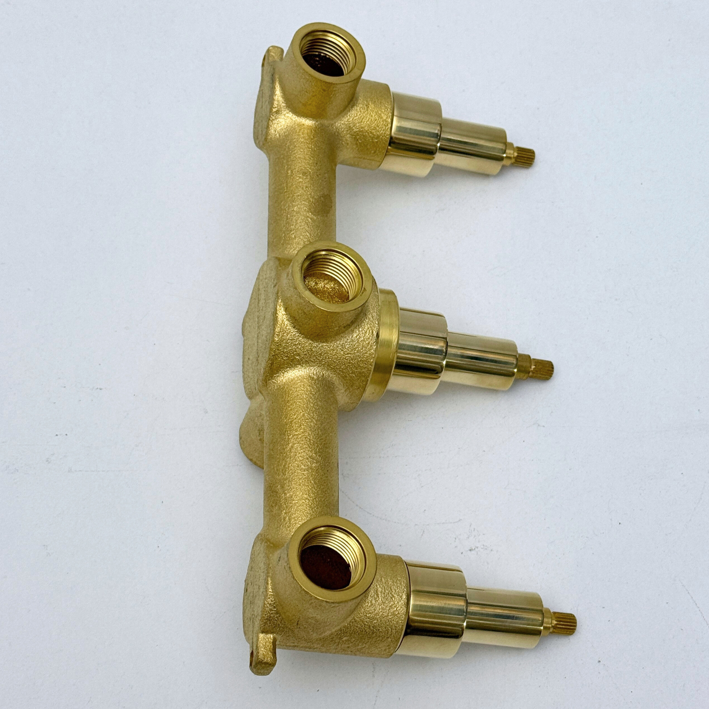 Solid Solid Brass 3 Way Valve, 3 Handles Bathroom Shower Valve