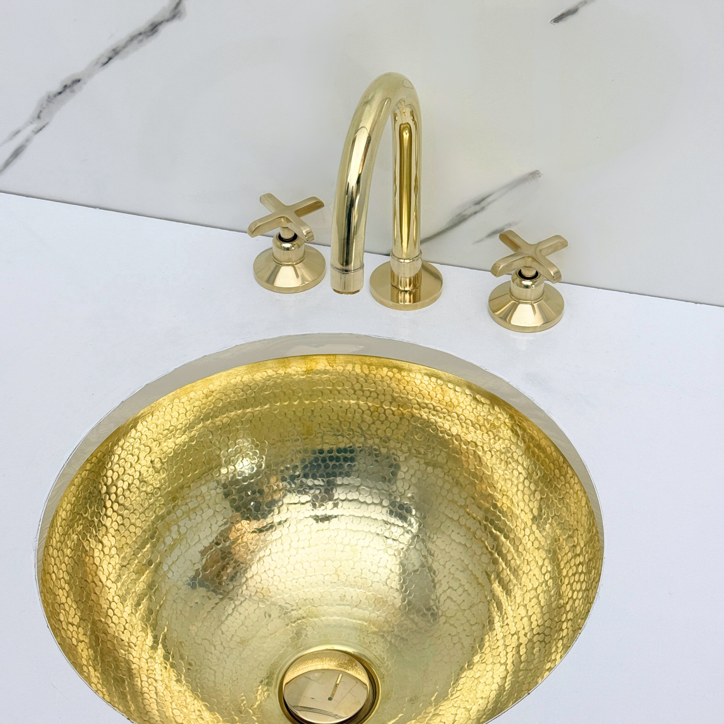 Dome - Unlacquered Brass Widespread Bathroom Faucet