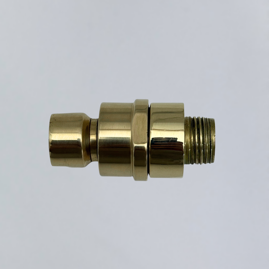Unlacquered Brass Adjustable Shower Head Connector