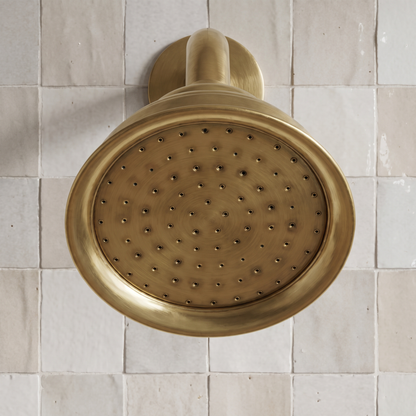 Unlacquered Brass Concealed Shower System with Single lever