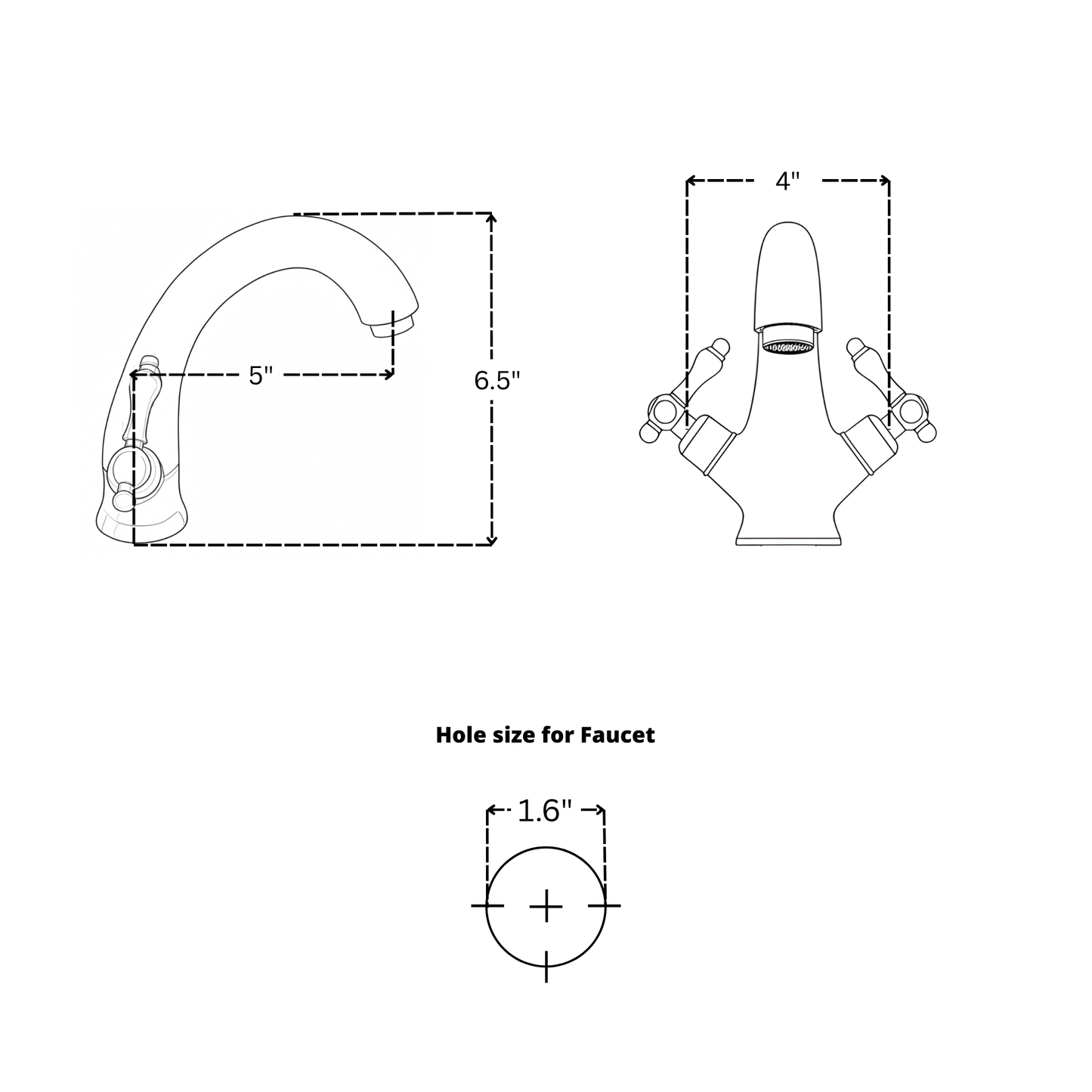 Unlacquered Brass Engraved Single Hole Bathroom Faucet with Lever Handles