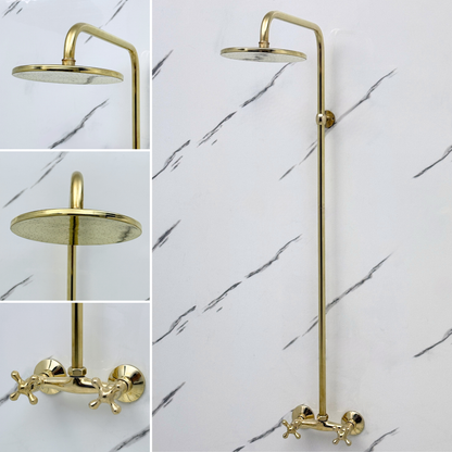 Unlacquered Brass Exposed Shower System