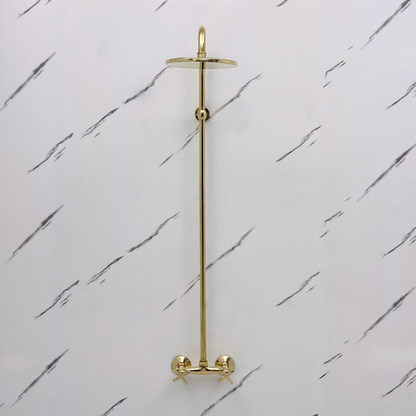 Unlacquered Brass Exposed Shower System