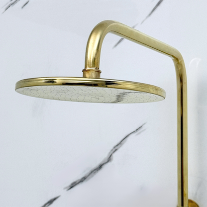 Unlacquered Brass Exposed Shower System