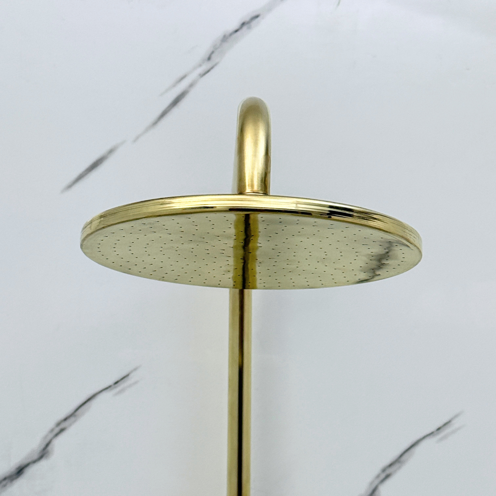 Unlacquered Brass Exposed Shower System