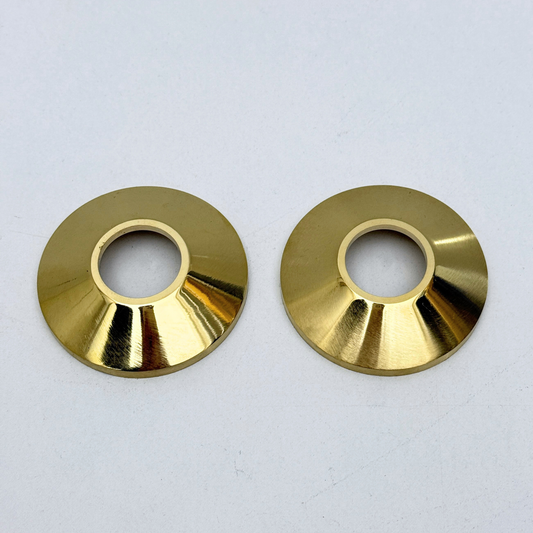 Unlacquered Brass Face Plates for Wall Mount Faucets, Solid Brass Round Escutcheons