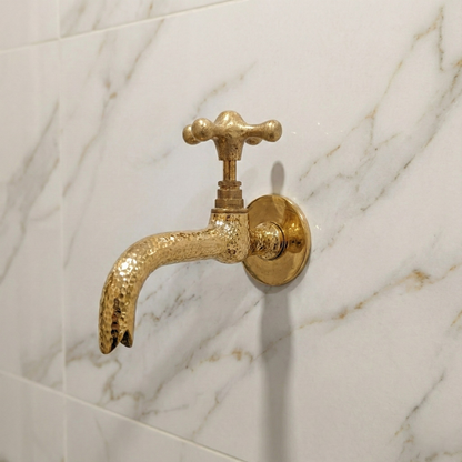 Unlacquered Brass Flat Face Plates for Wall Mount Faucets, 1/2 inch Solid Brass Flat Escutcheons